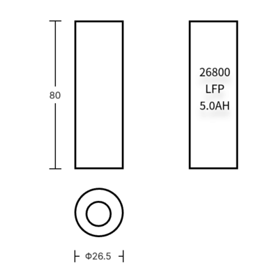26800-LFP-5.0AH